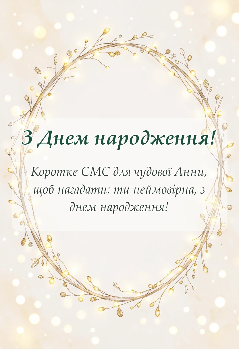листівка з побажанням - привітання з днем народження анни картинки