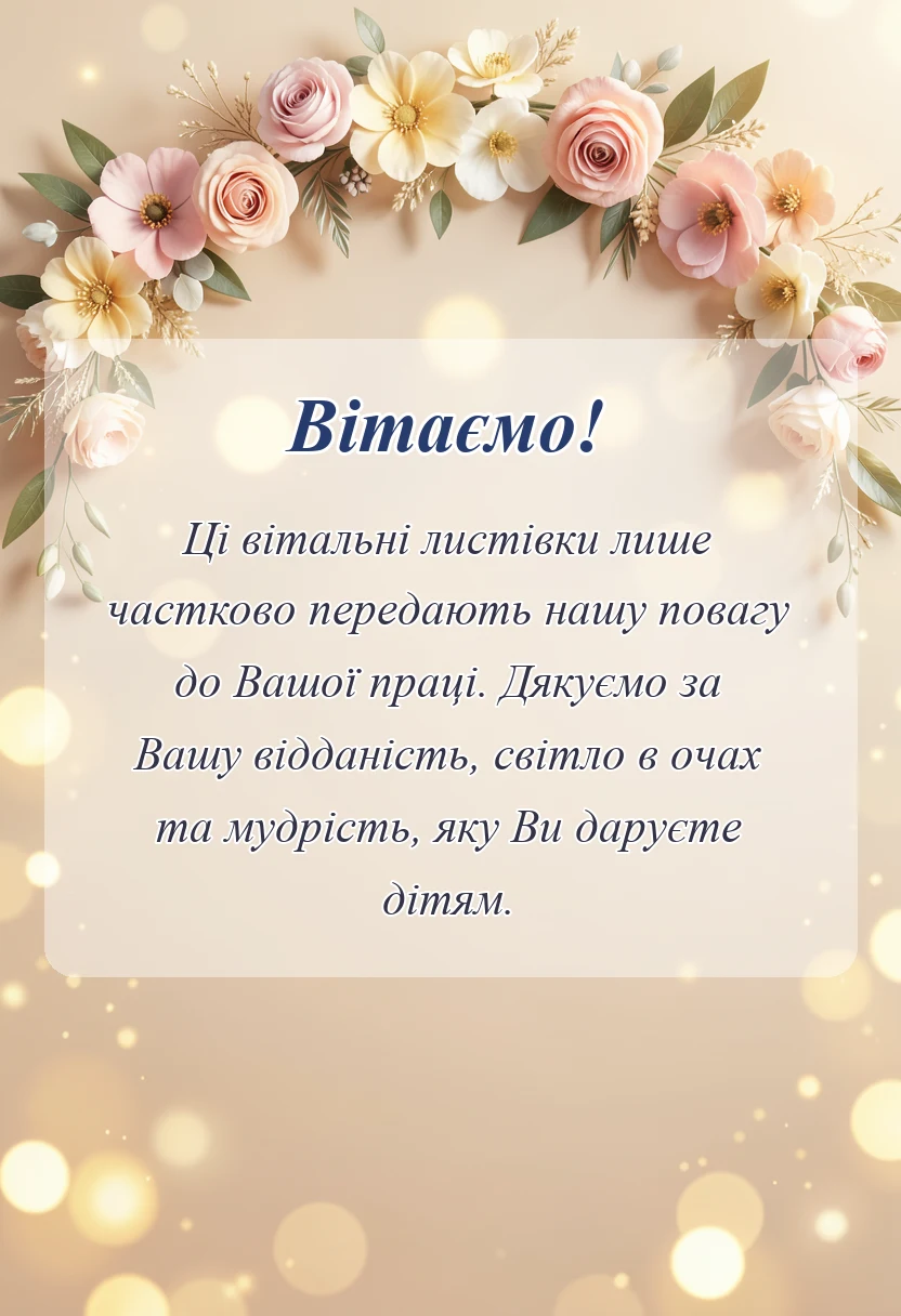 вітальна листівка - з днем дошкільного працівника картинки