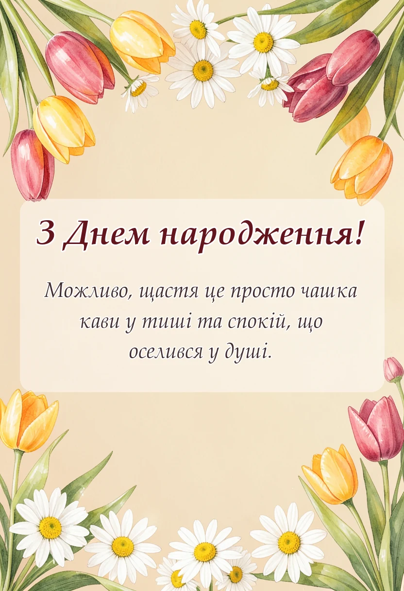 листівка: Щастя своїми словами: добірка зворушливих привітань і побажа