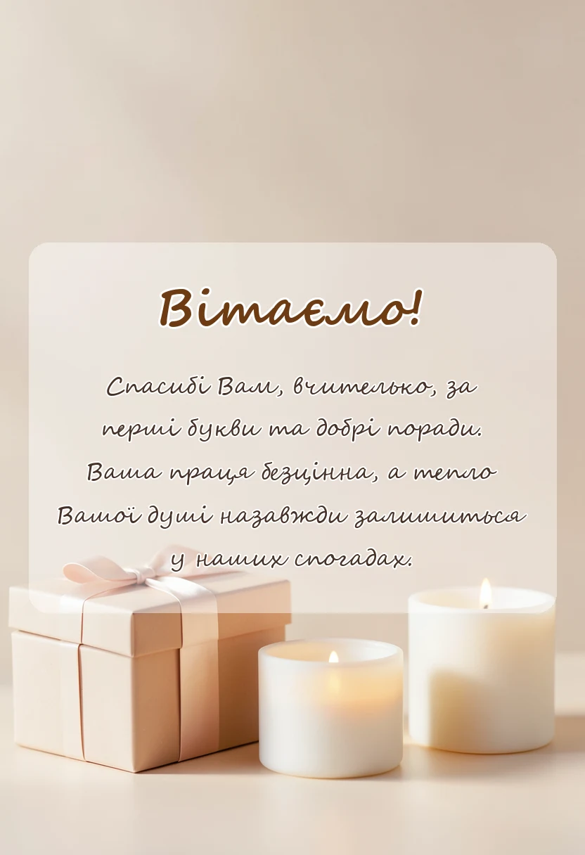 красива листівка: вірші подяки першій вчительці
