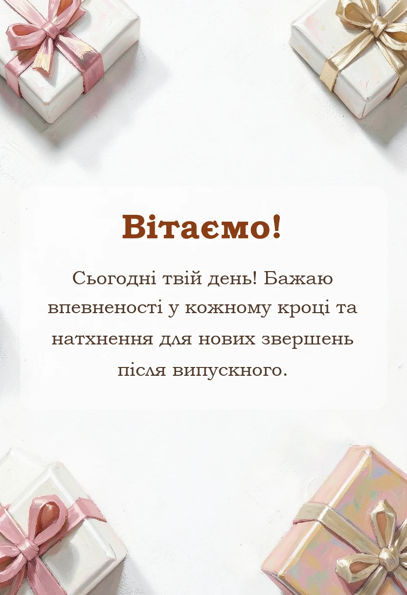 листівка з побажанням - картинки з випускним