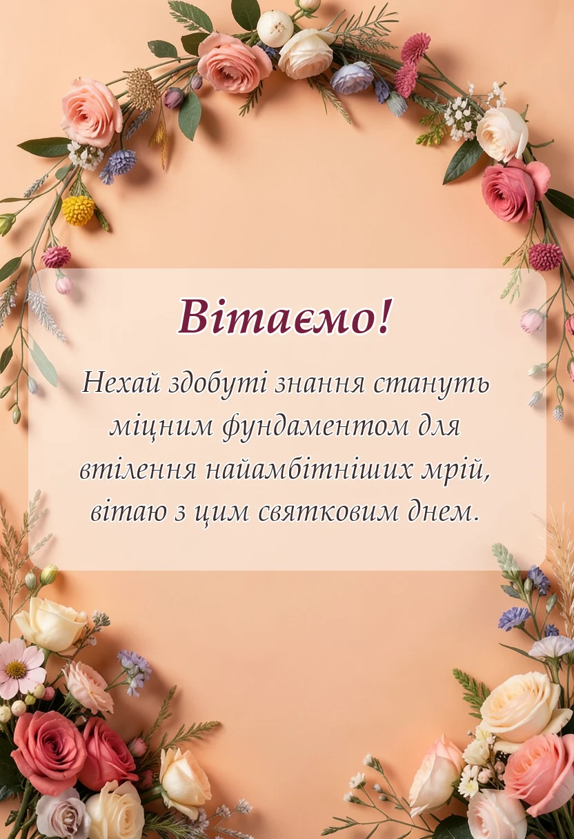 унікальна листівка - привітання з випускним