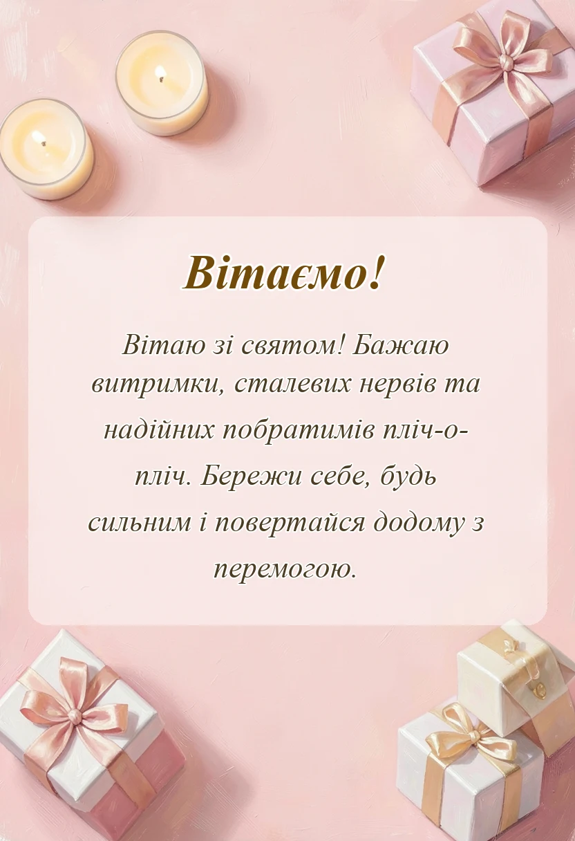 святкова картинка: привітання з днем захисника україни своїми словами
