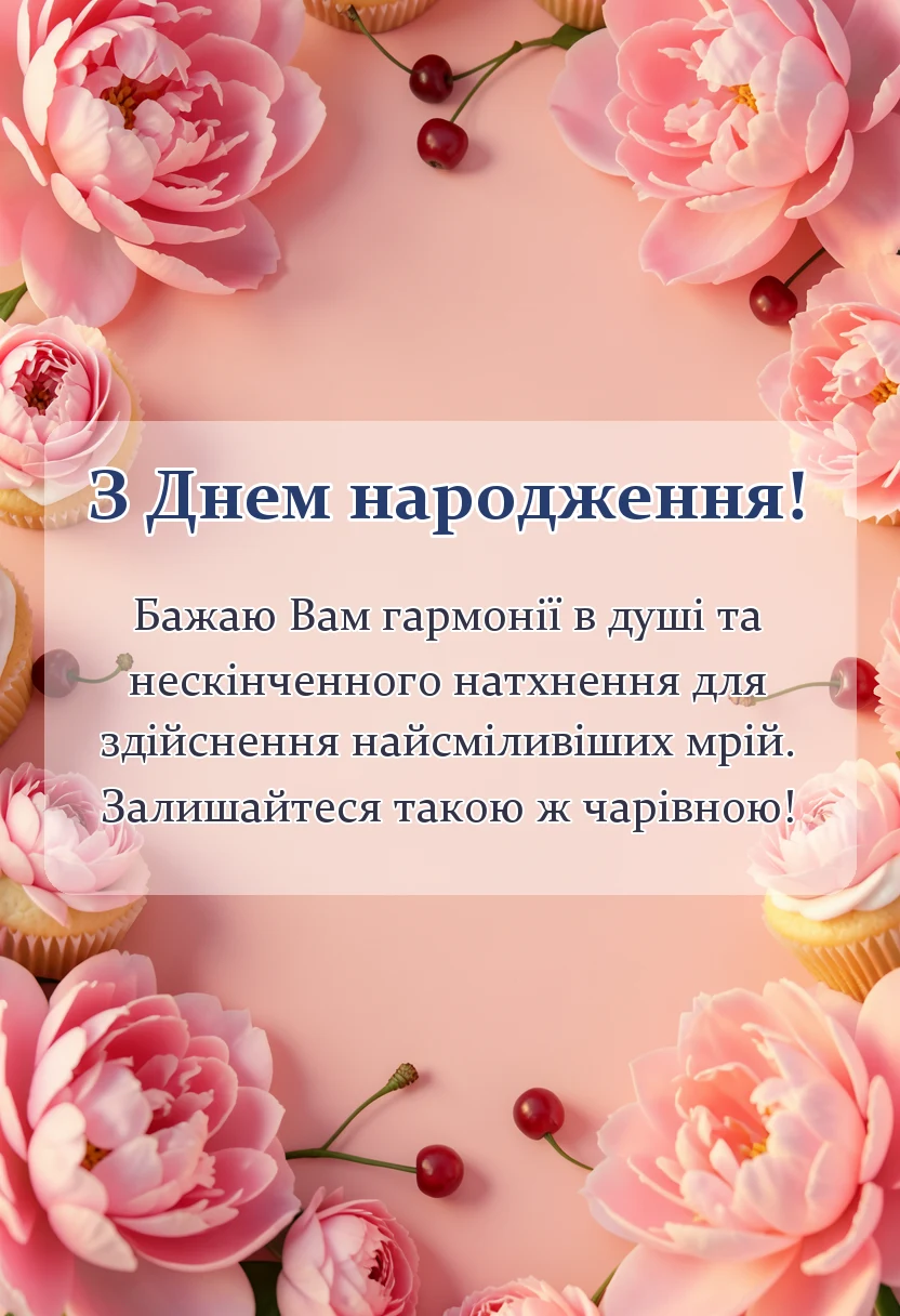 унікальна листівка - привітання з днем народження жінці добірка теплих слів