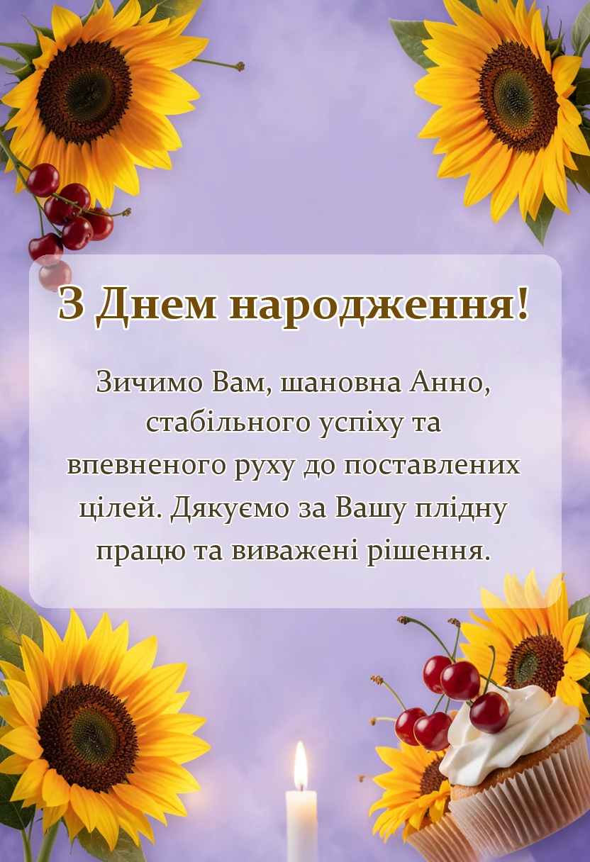 святкова картинка: привітання з днем народження анни картинки