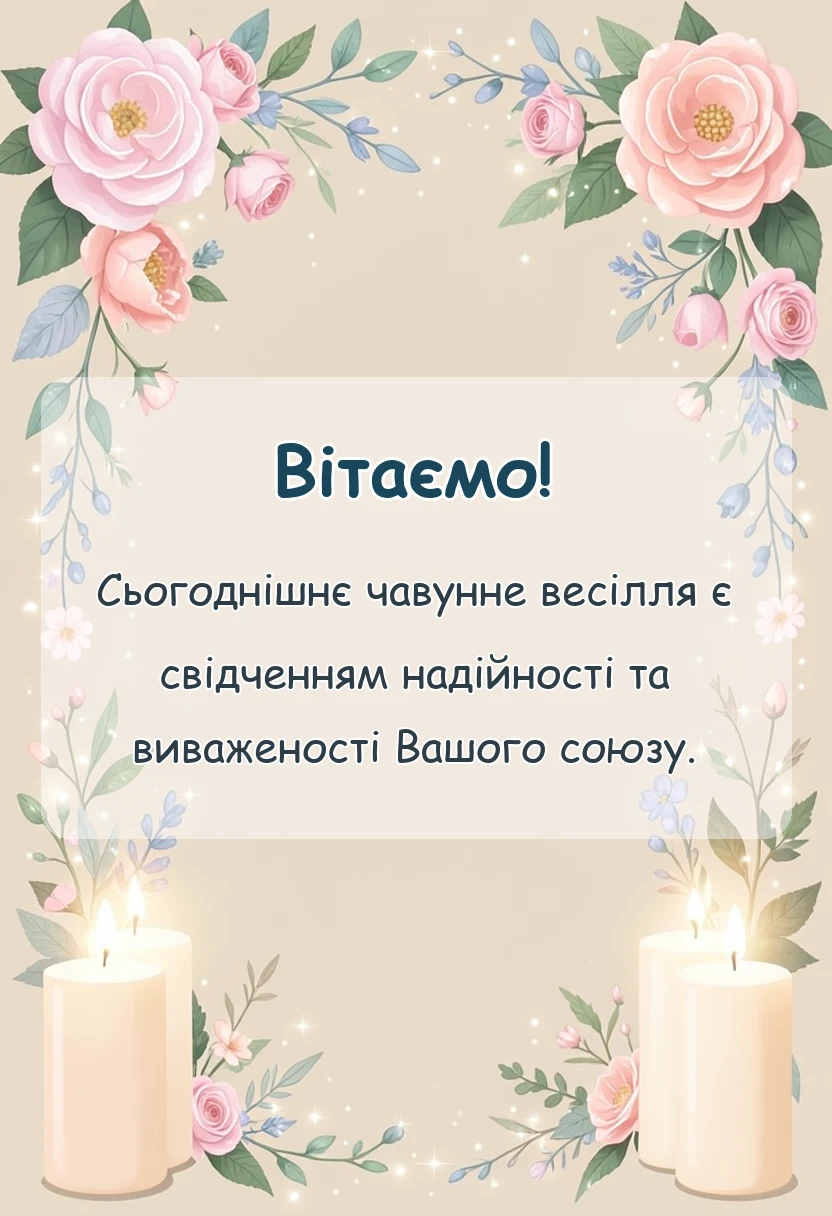 унікальна листівка - картинки з річницею весілля 6 років своїми словами