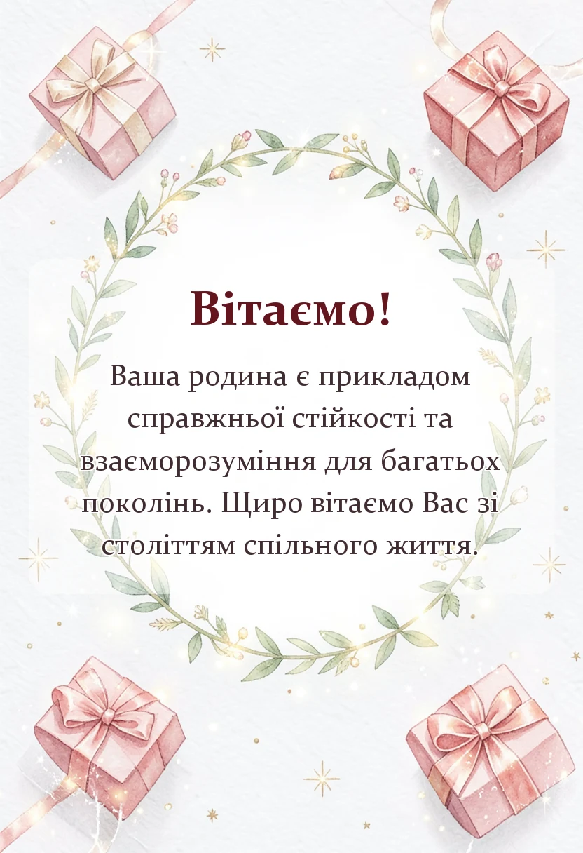унікальна листівка - картинки з сто років весілля