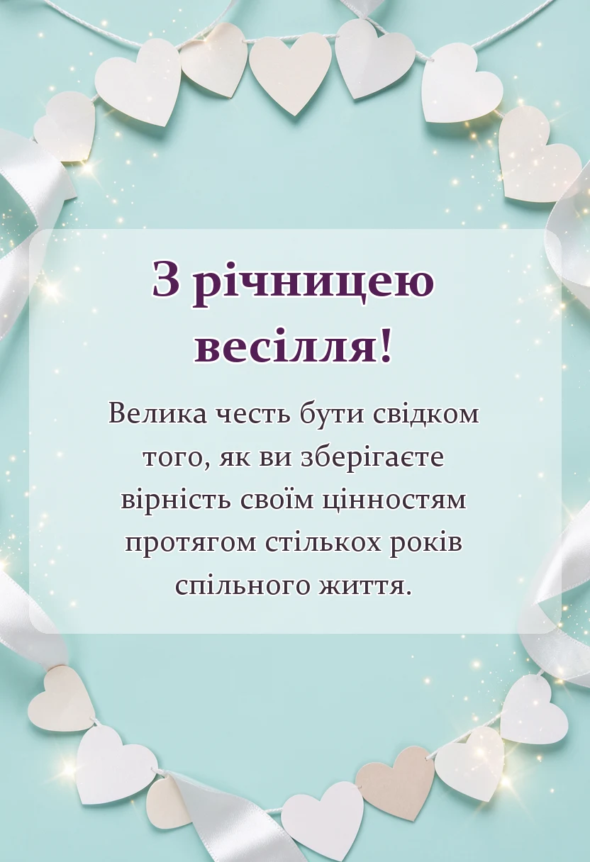 вітальна листівка - річниці весілля назви традиції