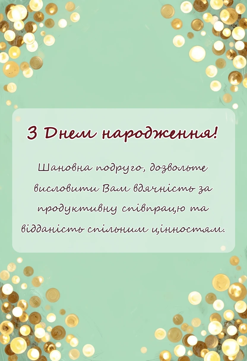 святкова картинка: привітання з днем народження подрузі