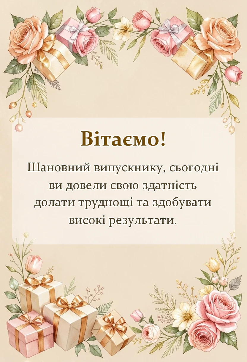 красива листівка: картинки з випускним