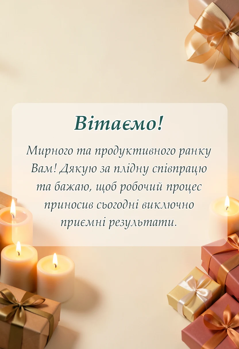 красива листівка: побажання доброго ранку