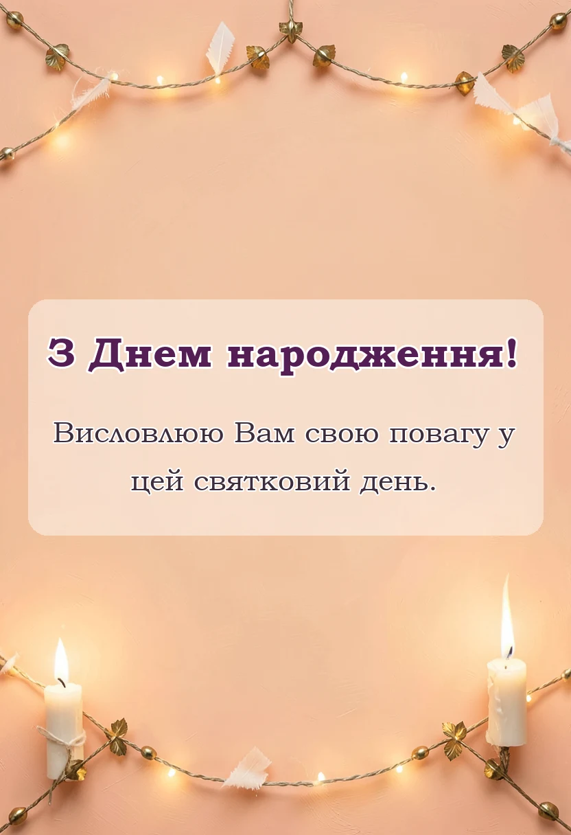 святкова картинка: привітання з днем народження дружині