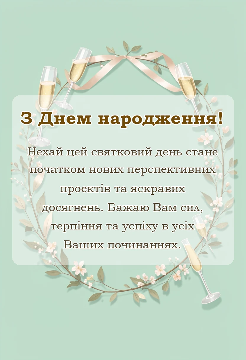 листівка з побажанням - привітання з днем народження жінці