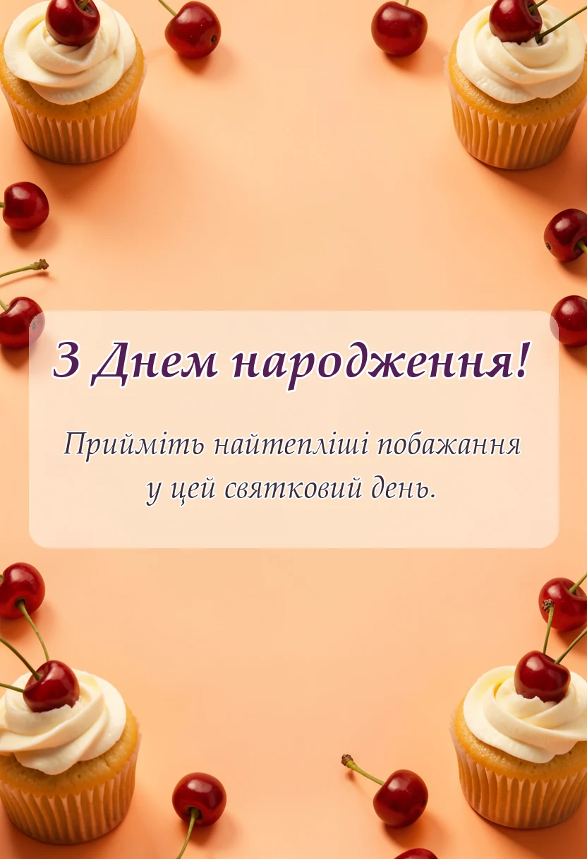 святкова картинка: привітання з днем народження дівчині