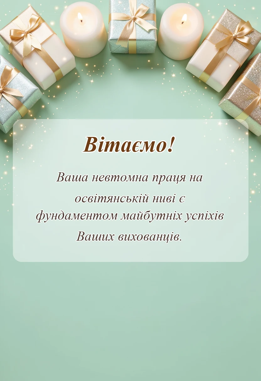 унікальна листівка - слова подяки вчительці