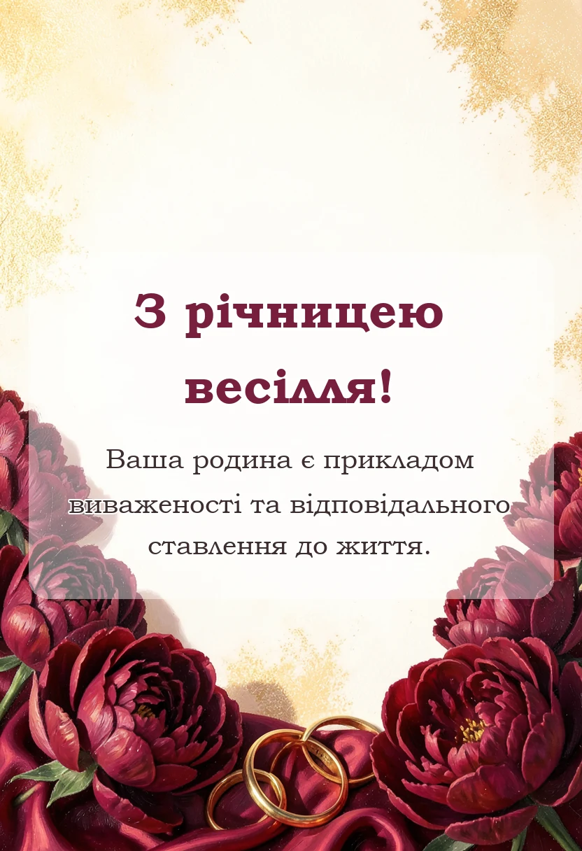 красива листівка: зворушливі привітання з річницею весілля