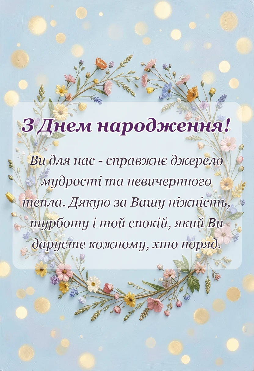 вітальна листівка - побажання жінці у віці