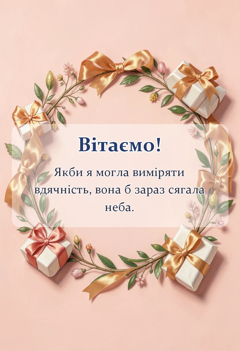 святкова картинка: подяка батькам за організацію свята