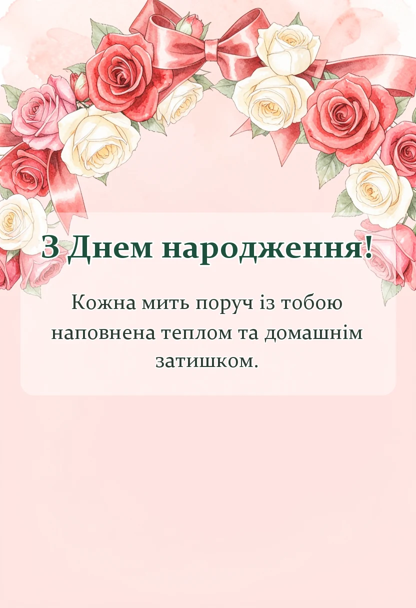 красива листівка: привітання з днем народження сестрі