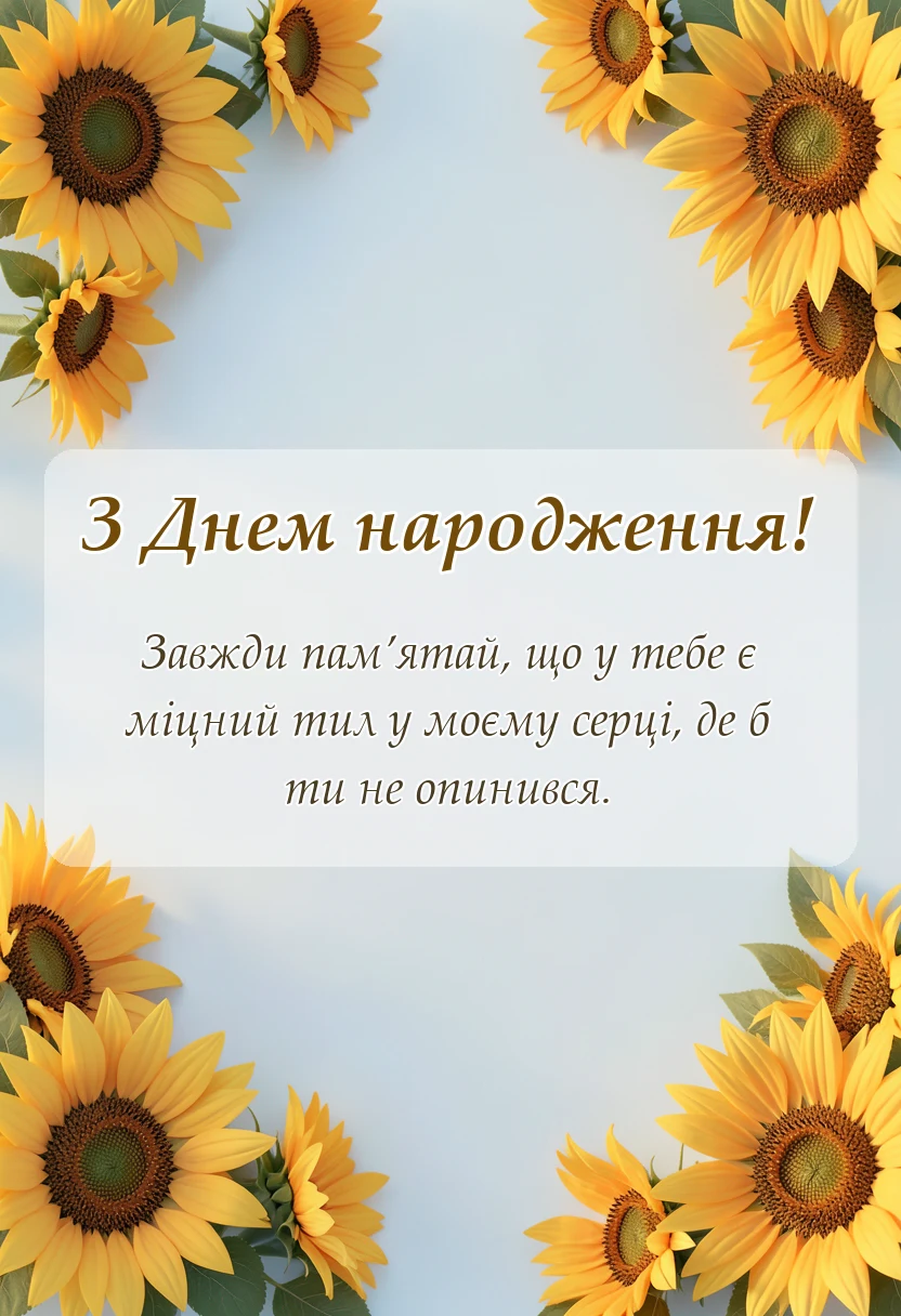 красива листівка: привітання з днем народження брату