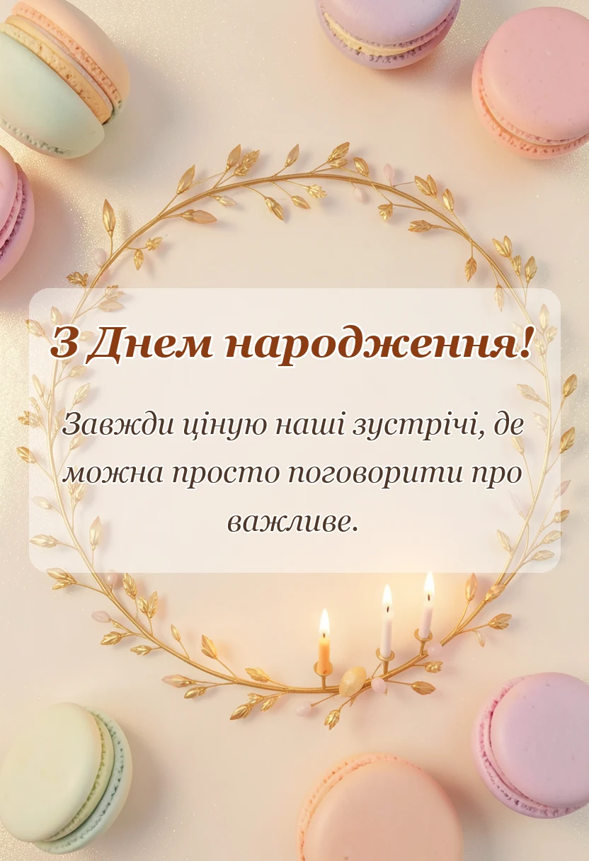 унікальна листівка - привітання з днем народження куму