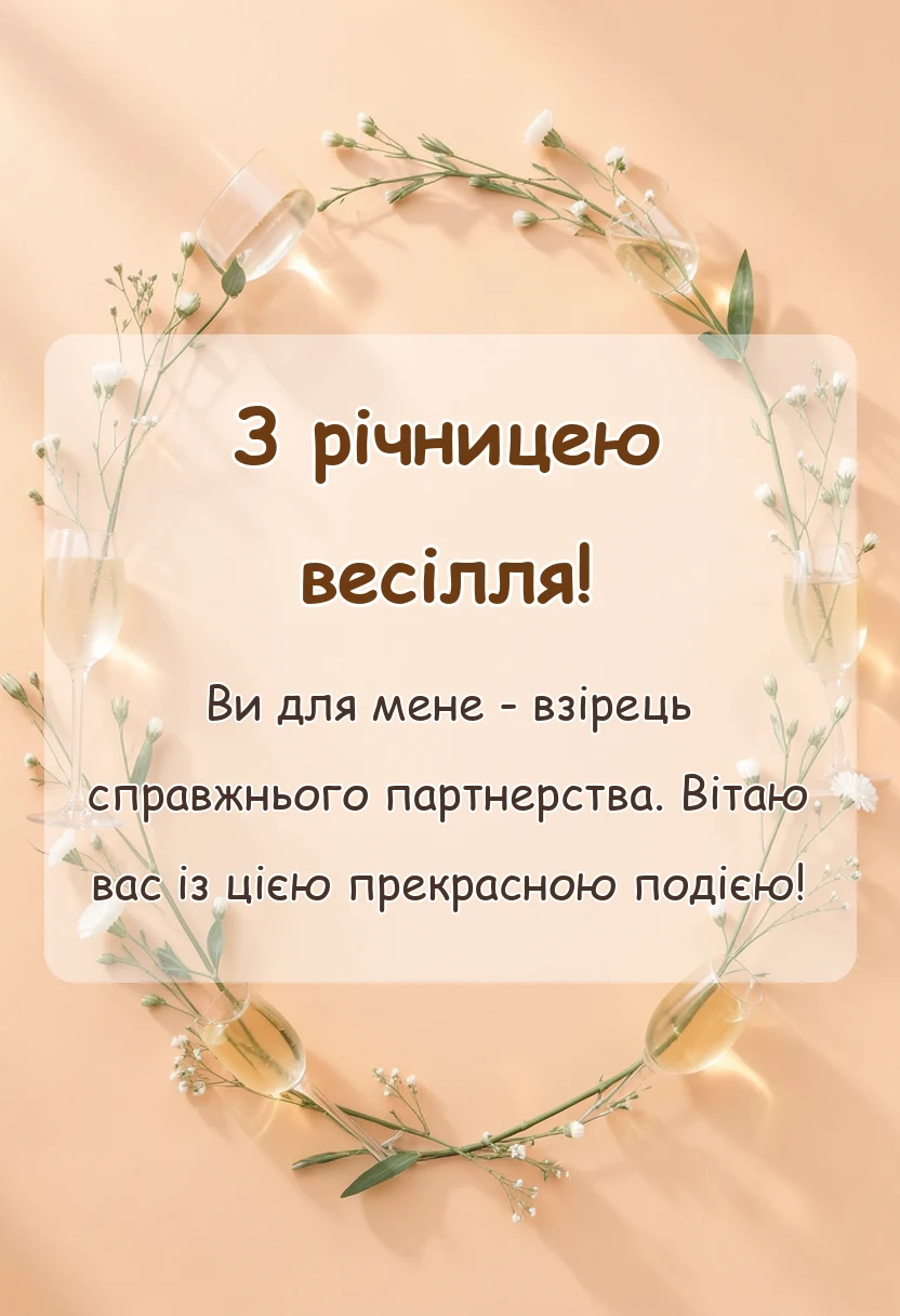 унікальна листівка - привітання з річницею весілля