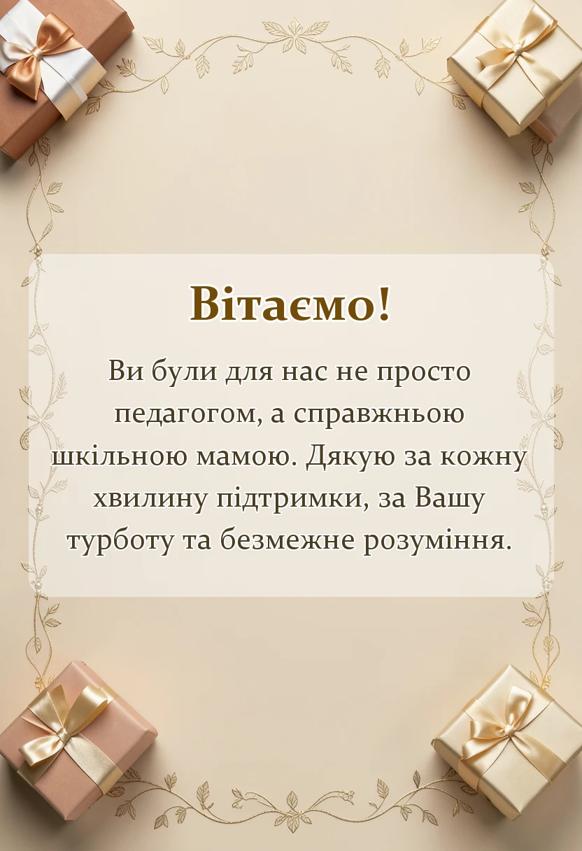 красива листівка: вірші подяки першій вчительці