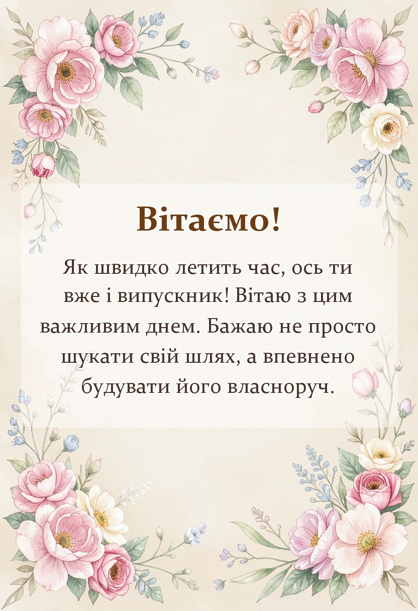 красива листівка: картинки з випускним