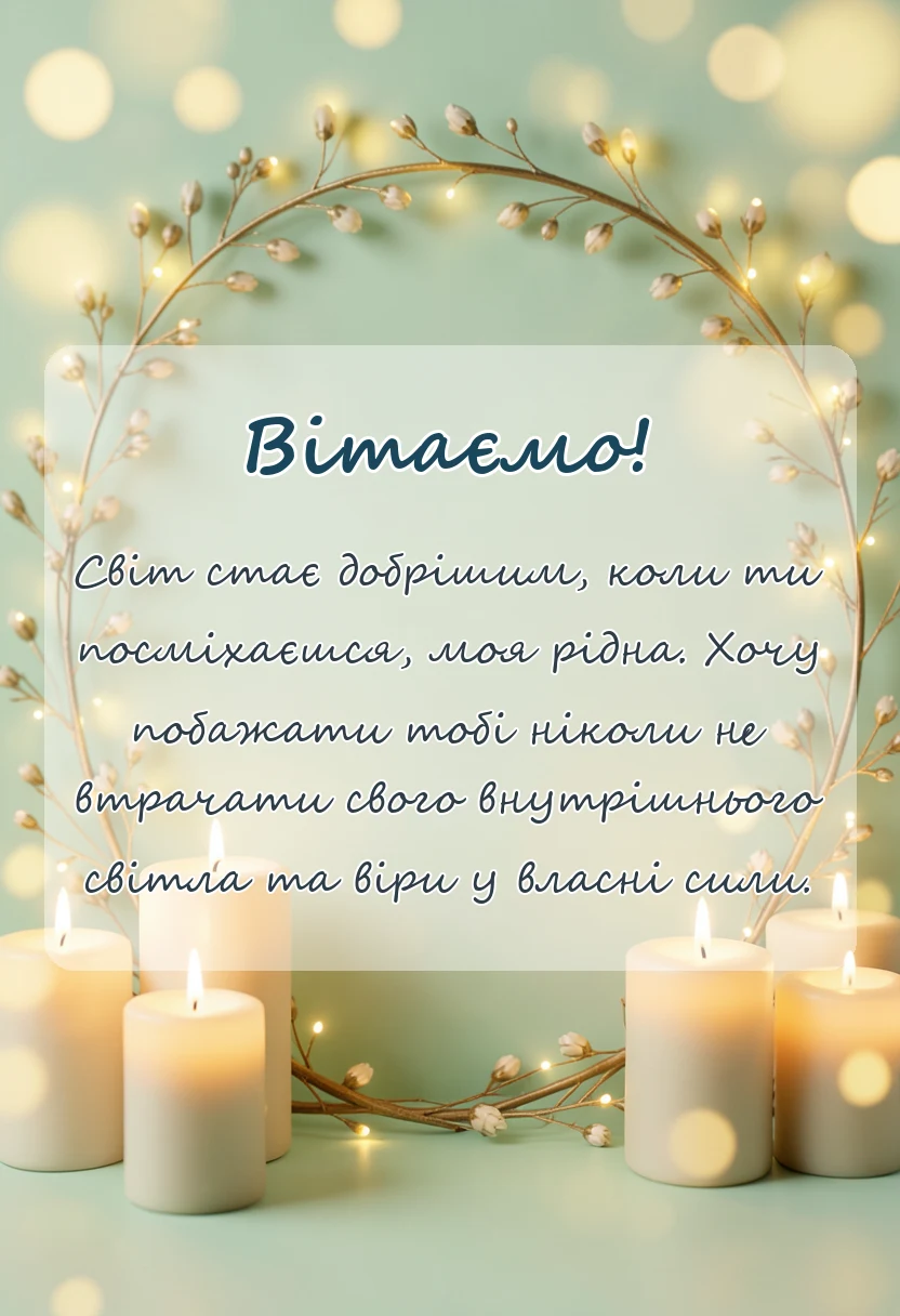 красива листівка: привітання з днем доньки