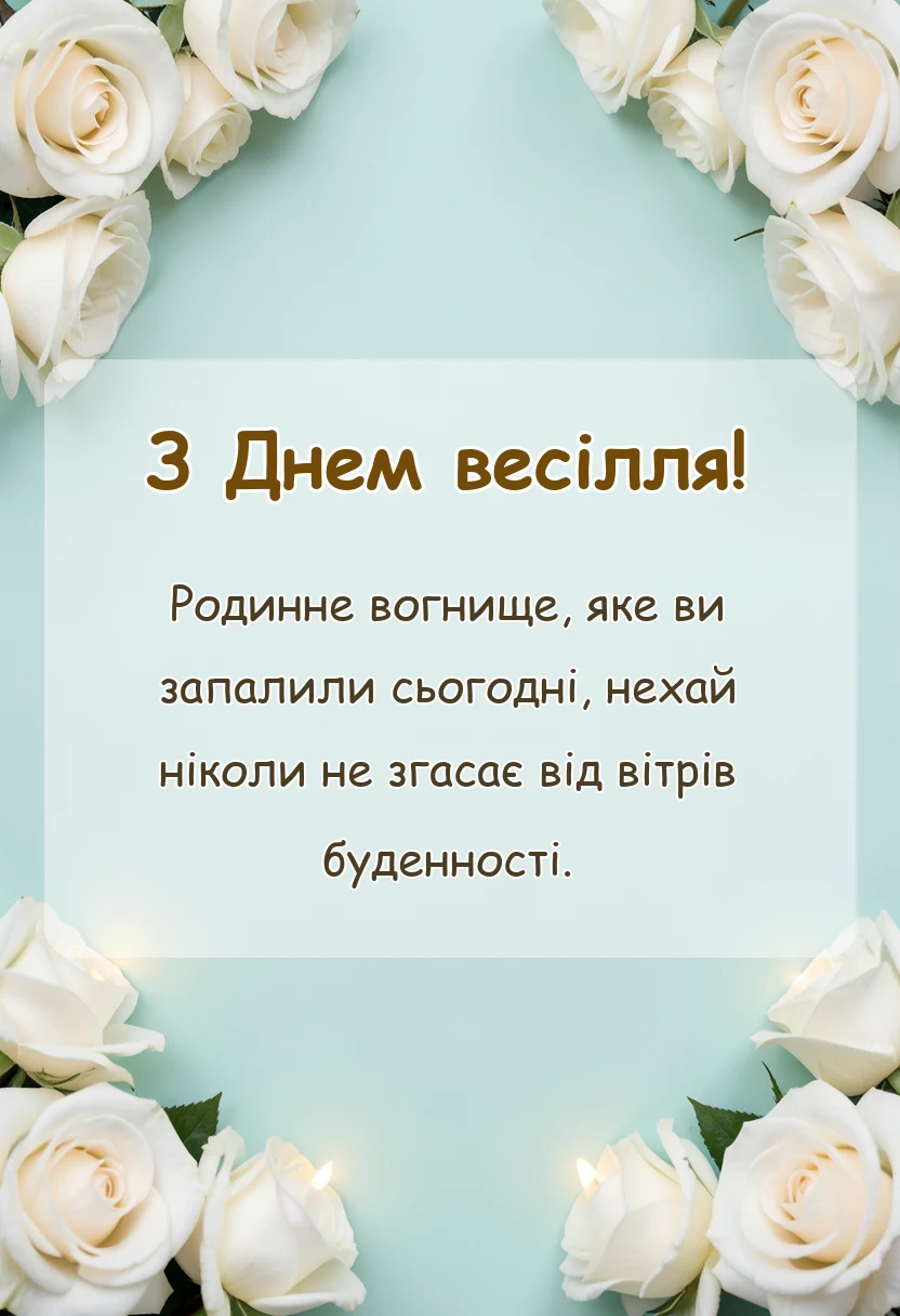 листівка з побажанням - гарний тост на весілля
