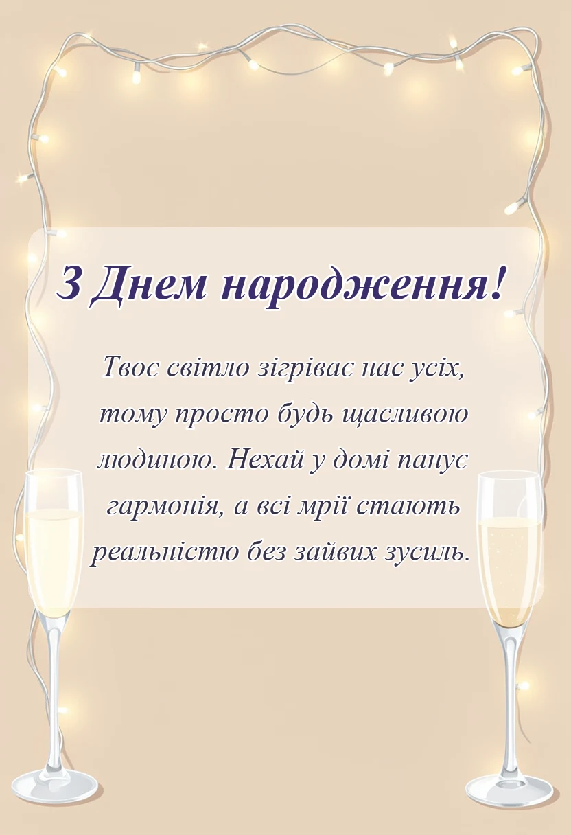 красива листівка: короткі привітання з днем народження своїми словами картинки