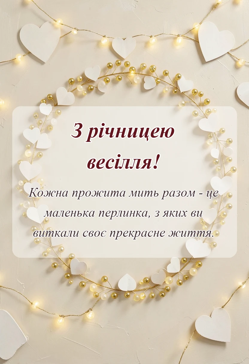 листівка з побажанням - перлове весілля картинки