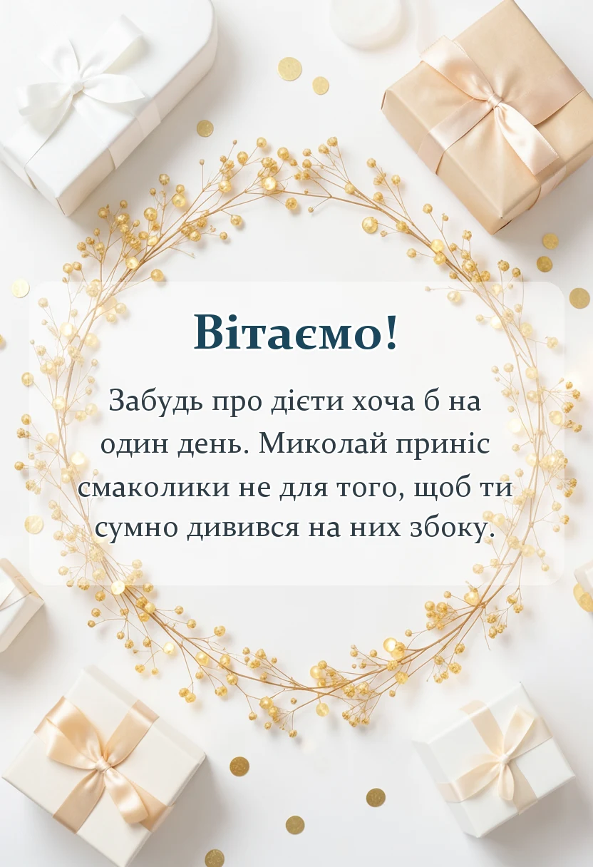 вітальна листівка - привітання з днем святого миколая проза