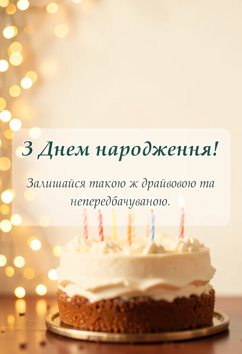 листівка з побажанням - привітання з днем народження подрузі