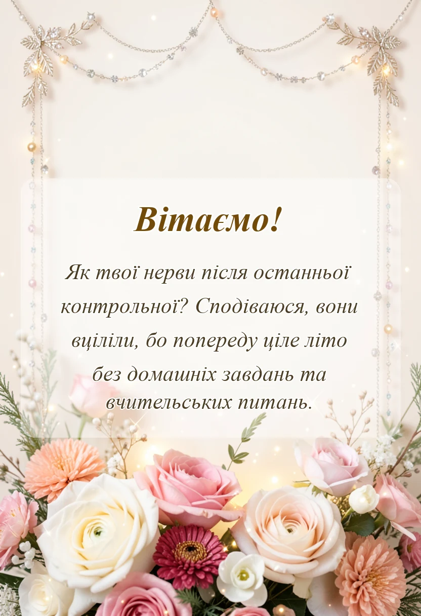 листівка з побажанням - що можна побажати на останній дзвоник