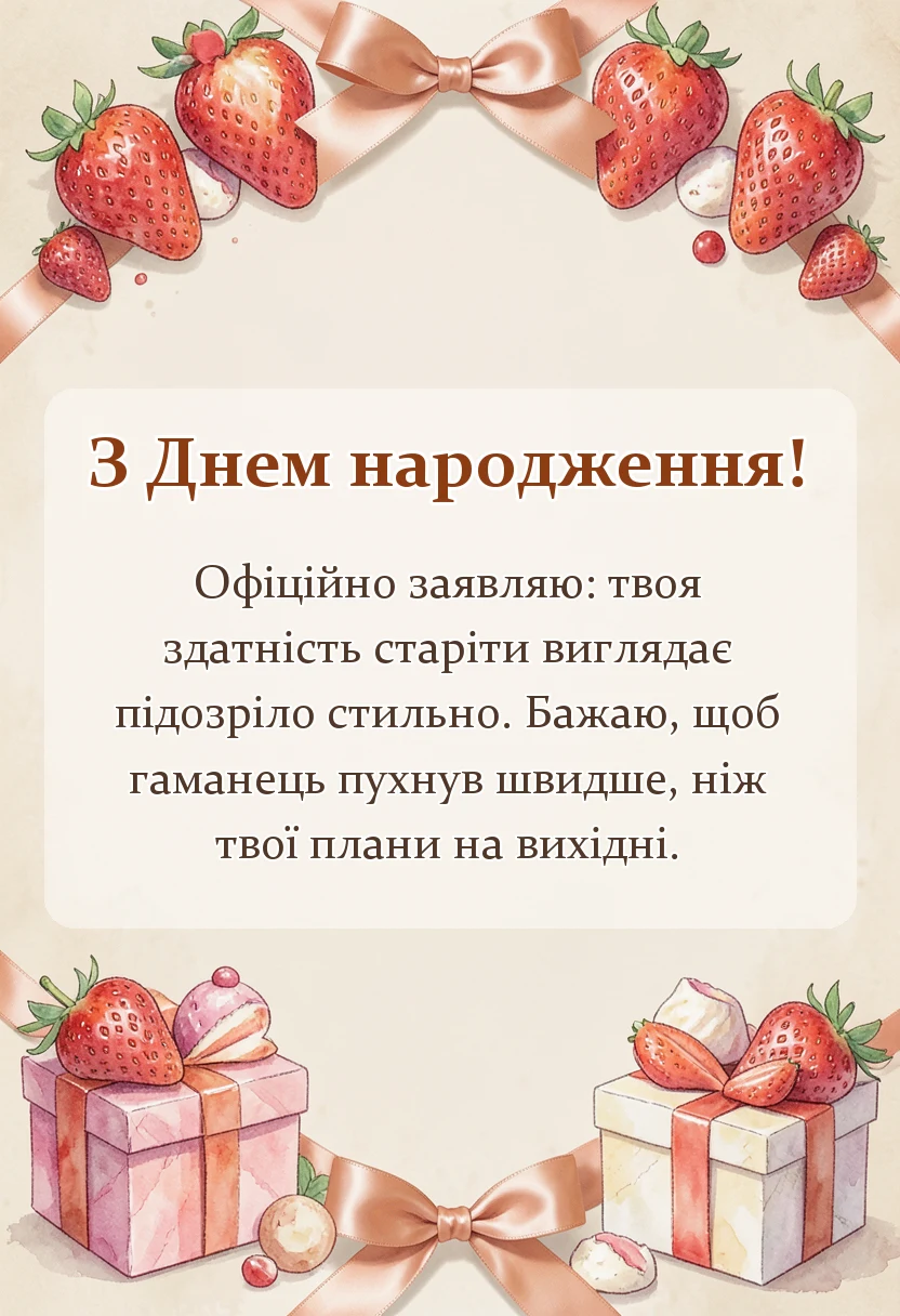 унікальна листівка - привітання з днем народження брату