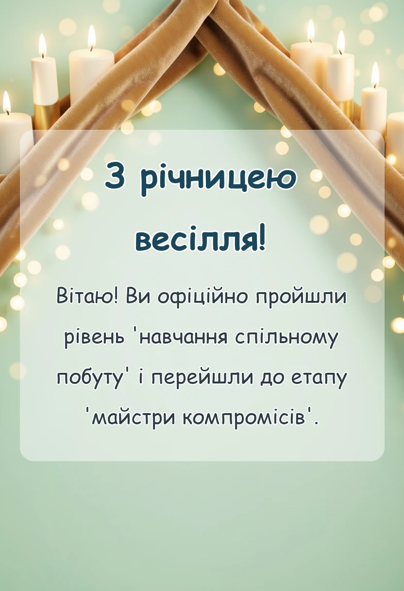 красива листівка: привітання з річницею весілля