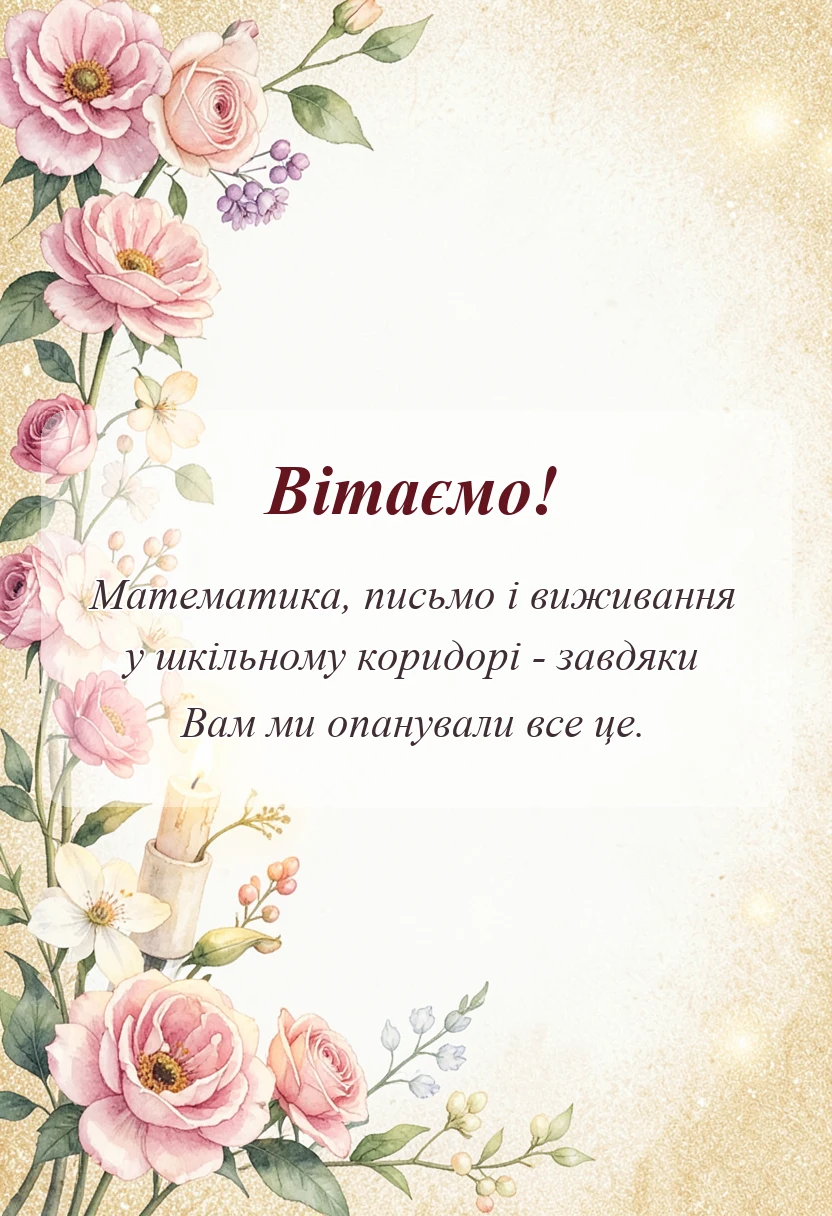 унікальна листівка - вірші подяки першій вчительці