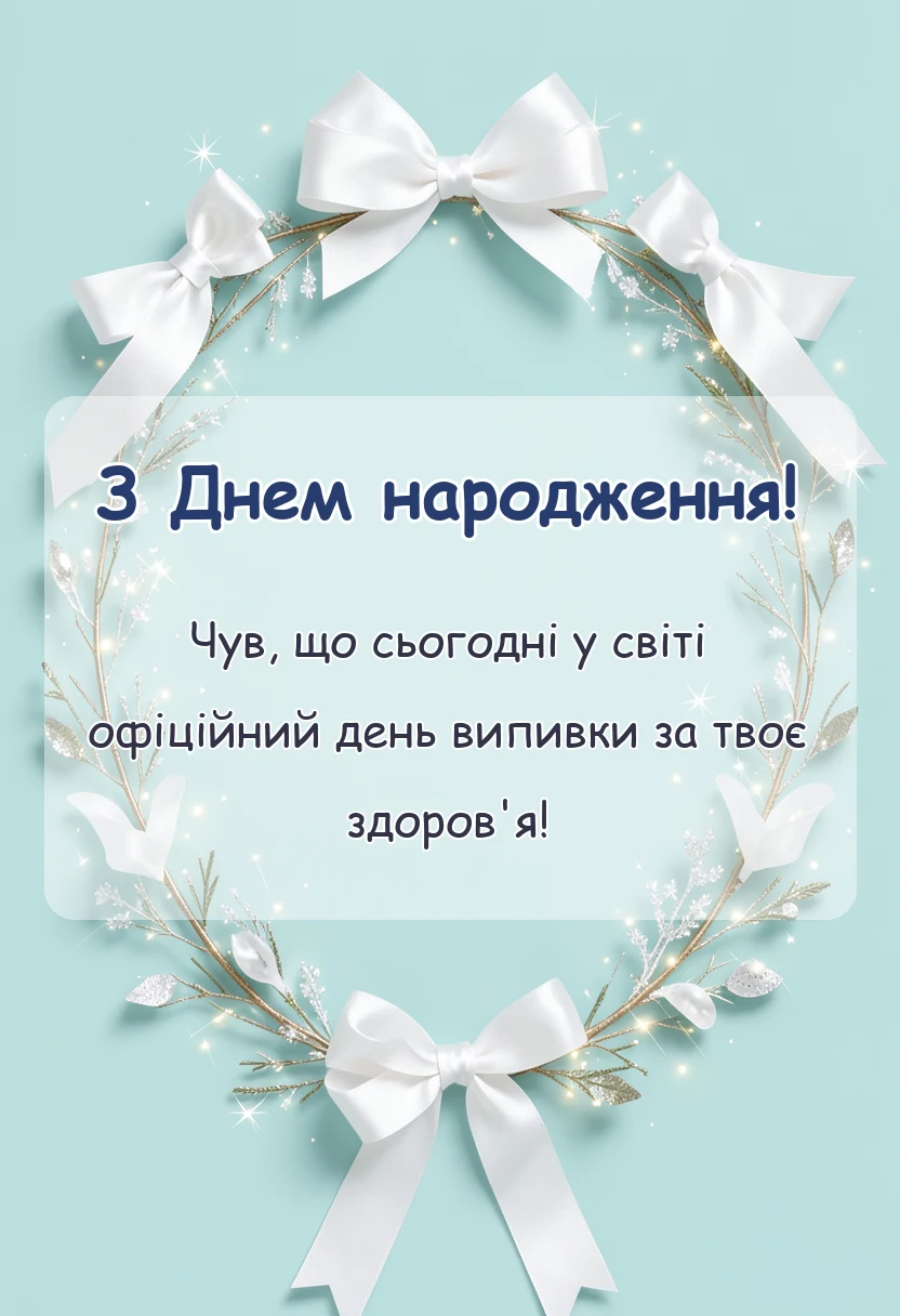святкова картинка: привітання з днем народження другу