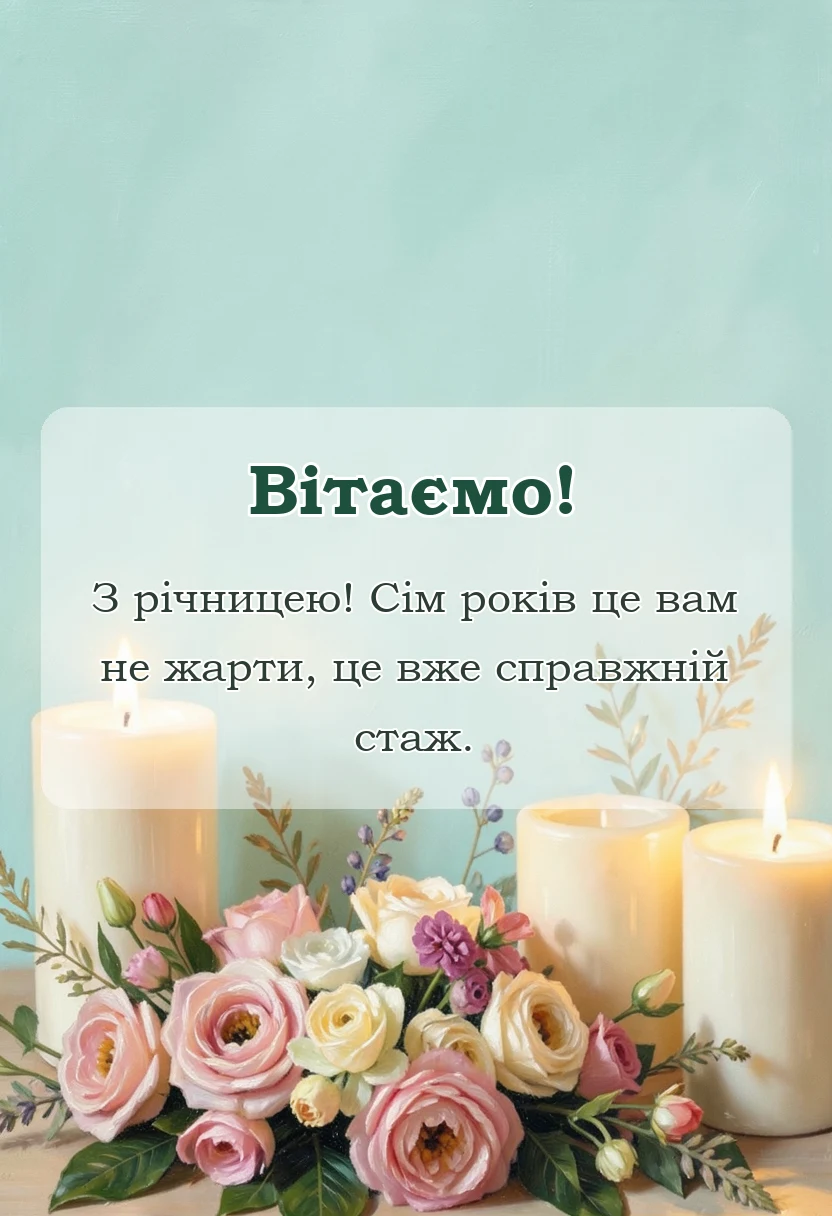 святкова картинка: мідне весілля привітання