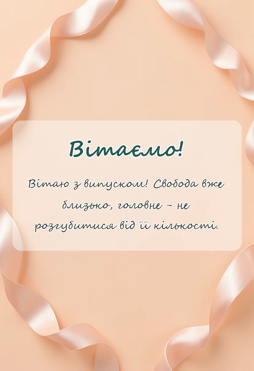 унікальна листівка - привітання з випускним