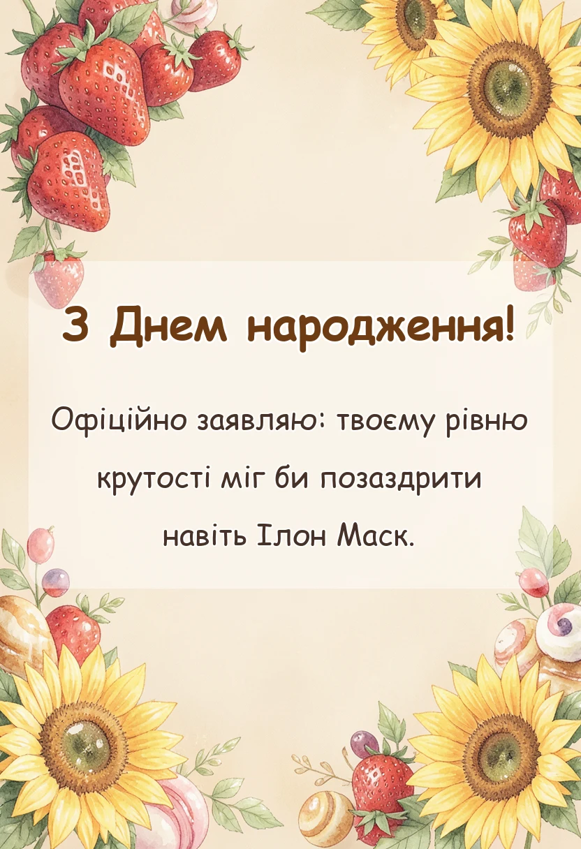 красива листівка: привітання з днем народження дружині