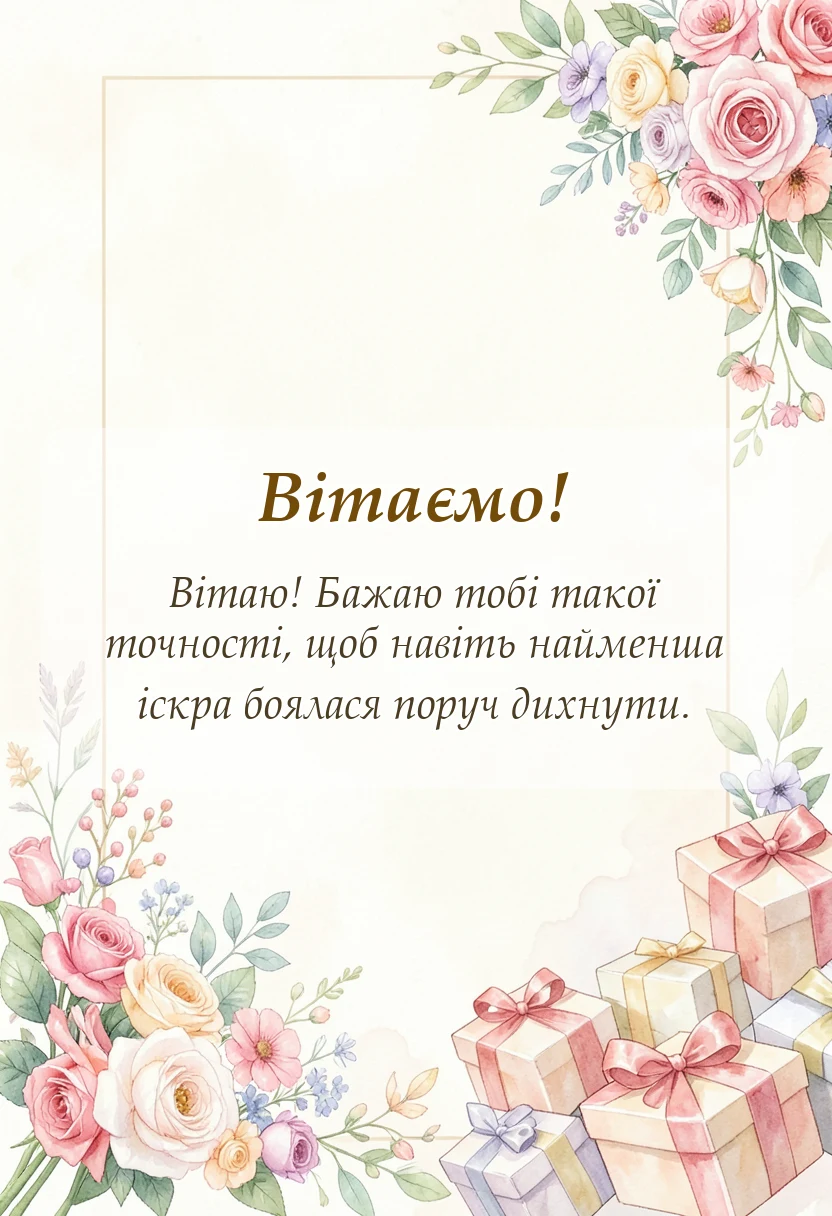 унікальна листівка - привітання з днем пожежника