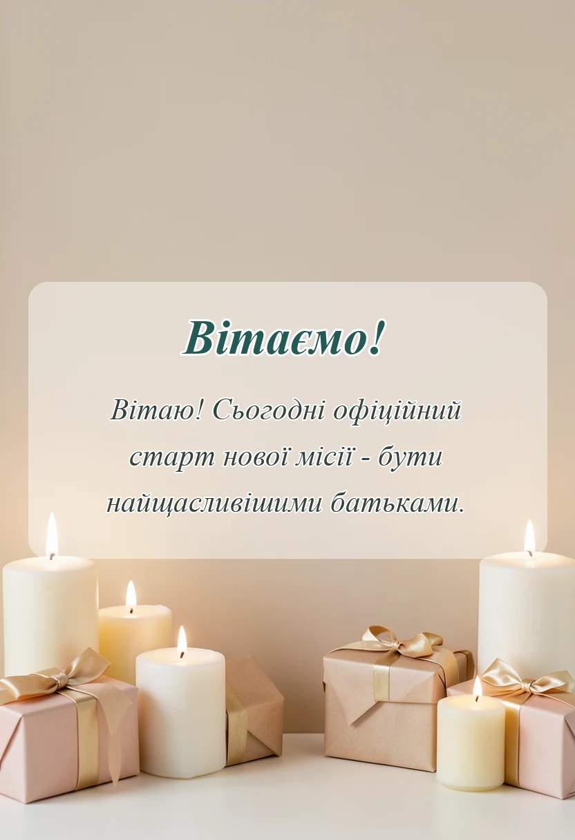 унікальна листівка - привітання з хрещенням дитини