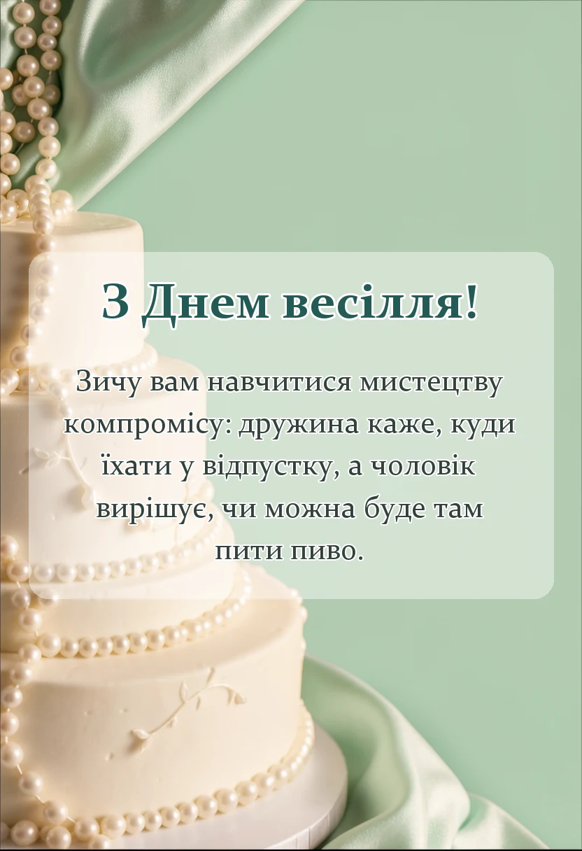 святкова картинка: гарний тост на весілля