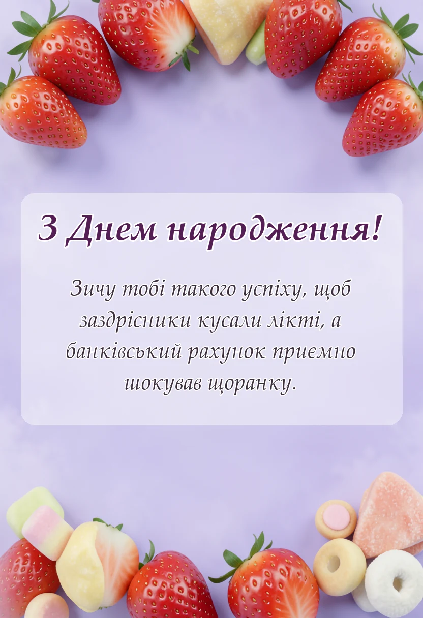 листівка з побажанням - короткі привітання з днем народження своїми словами картинки