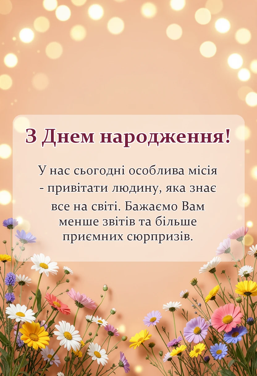 святкова картинка: привітання з днем народження вчительки
