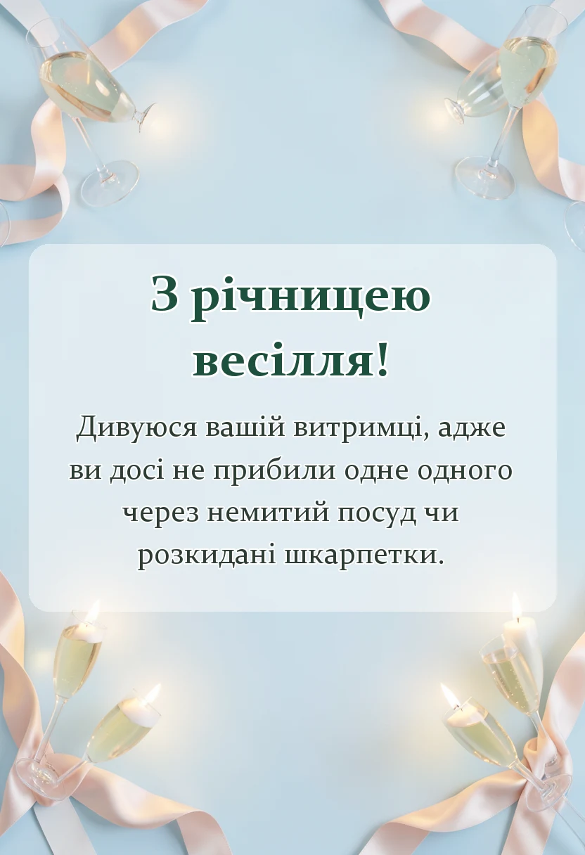 святкова картинка: зворушливі привітання з річницею весілля