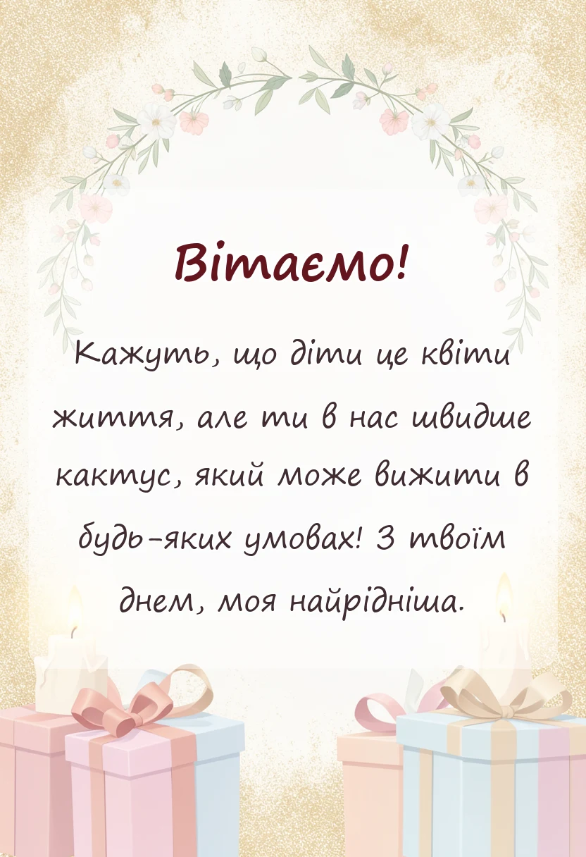 красива листівка: картинки з днем доньки