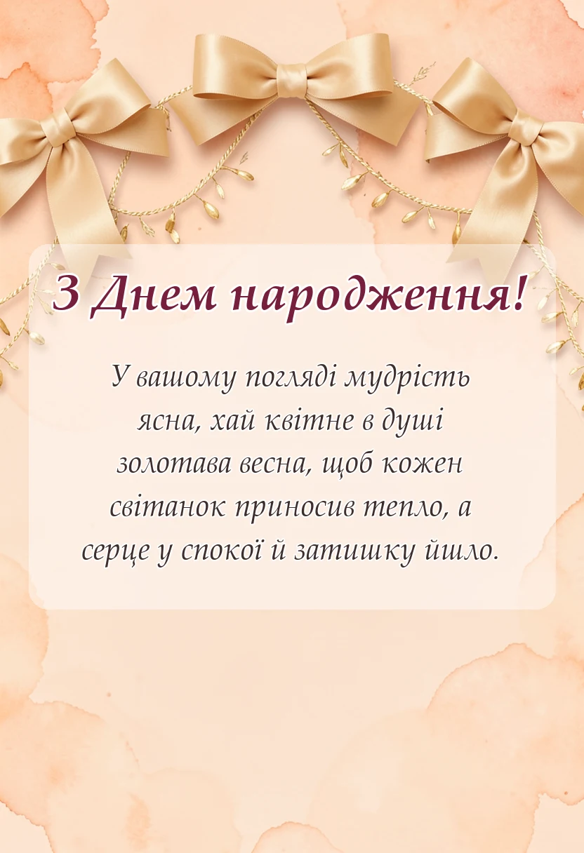 унікальна листівка - побажання жінці у віці